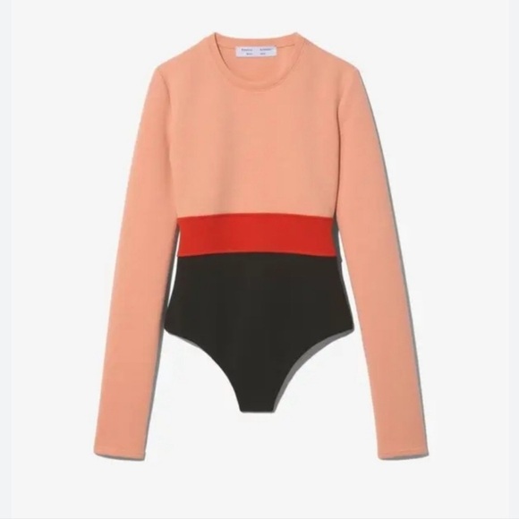NWT Proenza Schouler Colorblock Long Sleeve Bodysuit - Size Large - Picture 1 of 6